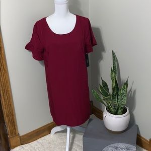 Ruffle sleeve dress